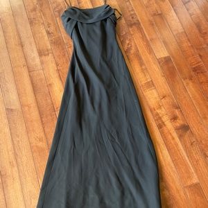 Betsy & Adam by Jaslene Black Dress with Spaghetti Straps, size 6P